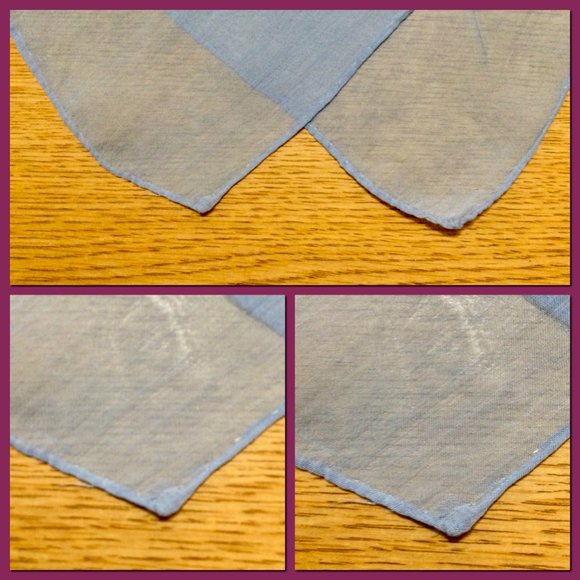 Vtg Light Blue Scarf_067 - Picture 3 of 6